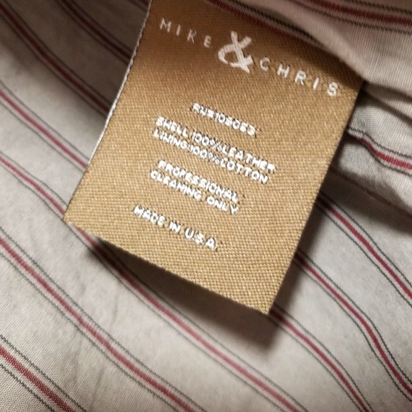 MIKE & CHRIS Genuine Leather Jacket Navy Blue/ (Grayish Blue) Detachable Hood - Picture 11 of 14